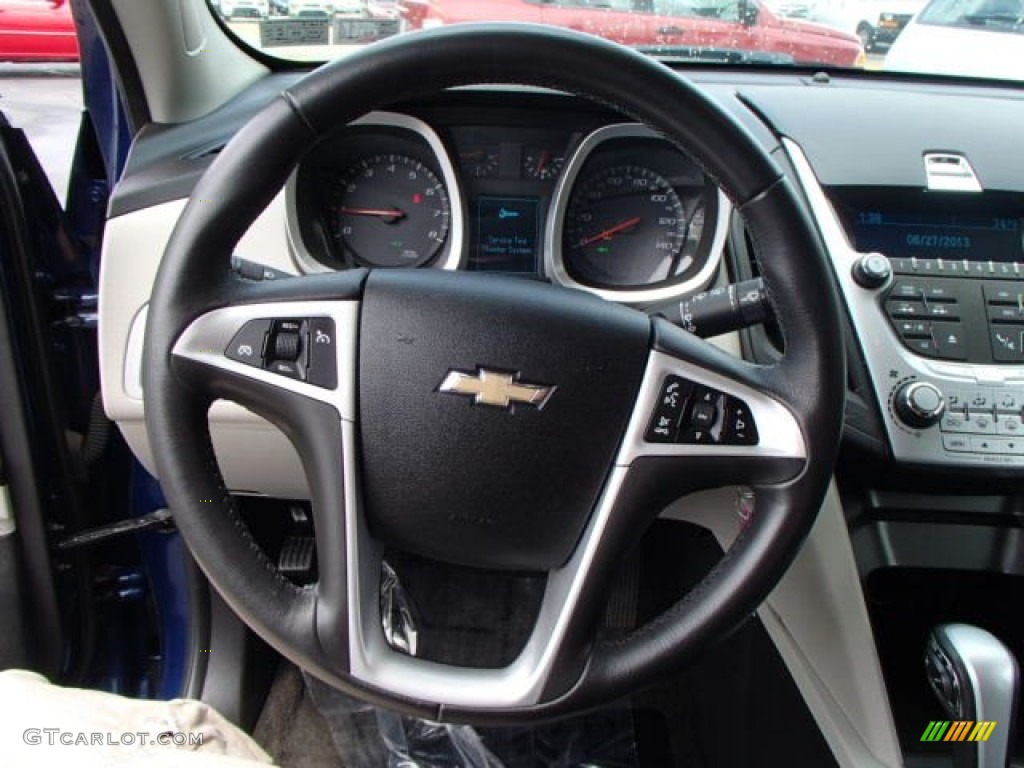 2010 Chevrolet Equinox LT AWD Jet Black/Light Titanium Steering Wheel Photo #82834494