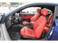 Coral Red/Black Dakota Leather Front Seat Photo for 2011 BMW 3 Series #82835161