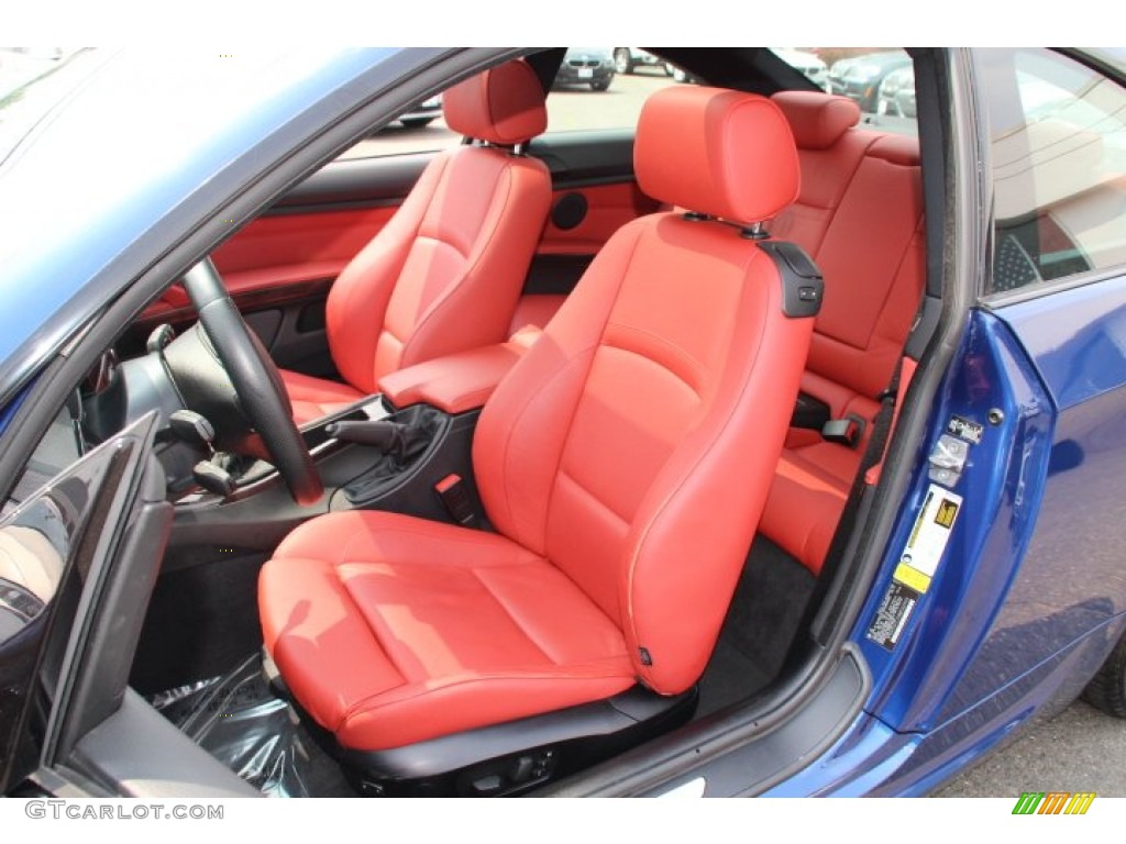 Coral Red/Black Dakota Leather Interior 2011 BMW 3 Series 335i Coupe Photo #82835181