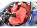 Coral Red/Black Dakota Leather Front Seat Photo for 2011 BMW 3 Series #82835181