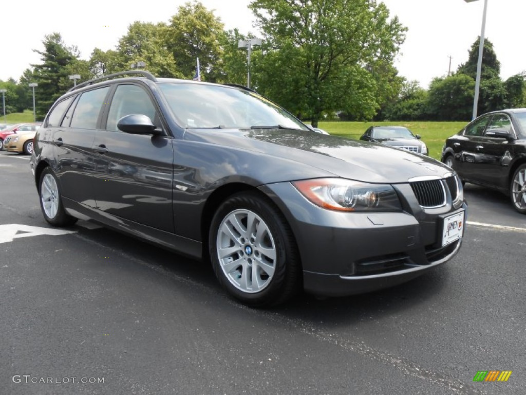 2007 3 Series 328xi Wagon - Sparkling Graphite Metallic / Black photo #3