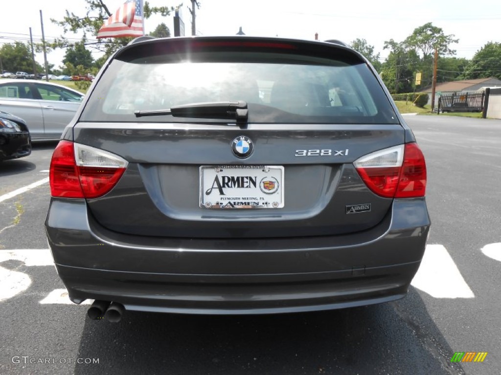 2007 3 Series 328xi Wagon - Sparkling Graphite Metallic / Black photo #6