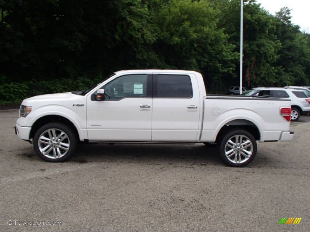 White Platinum Metallic Tri-Coat 2013 Ford F150 Limited SuperCrew 4x4 Exterior Photo #82837050