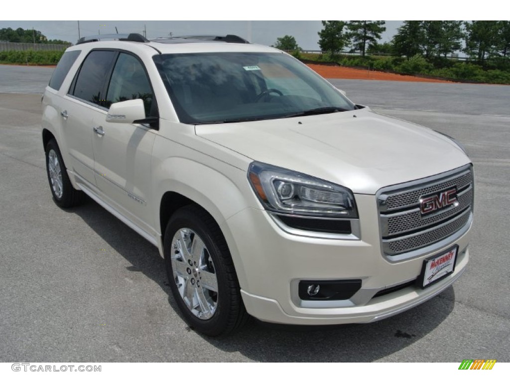 White Diamond Tricoat GMC Acadia