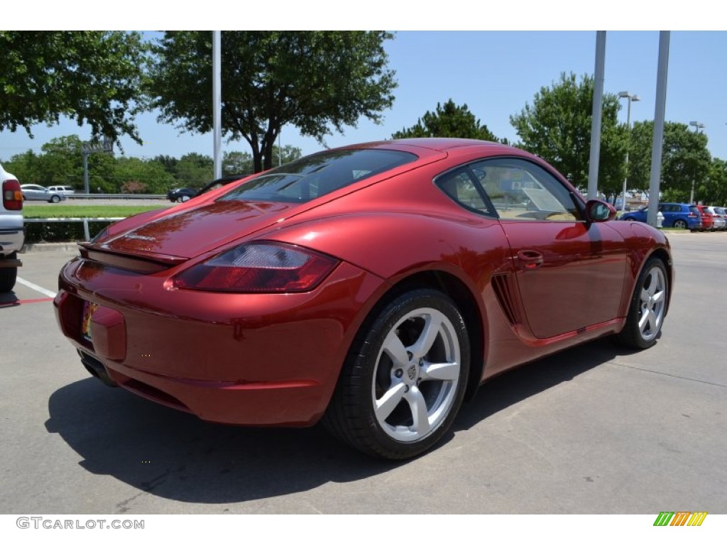 2008 Cayman  - Ruby Red Metallic / Sand Beige photo #5