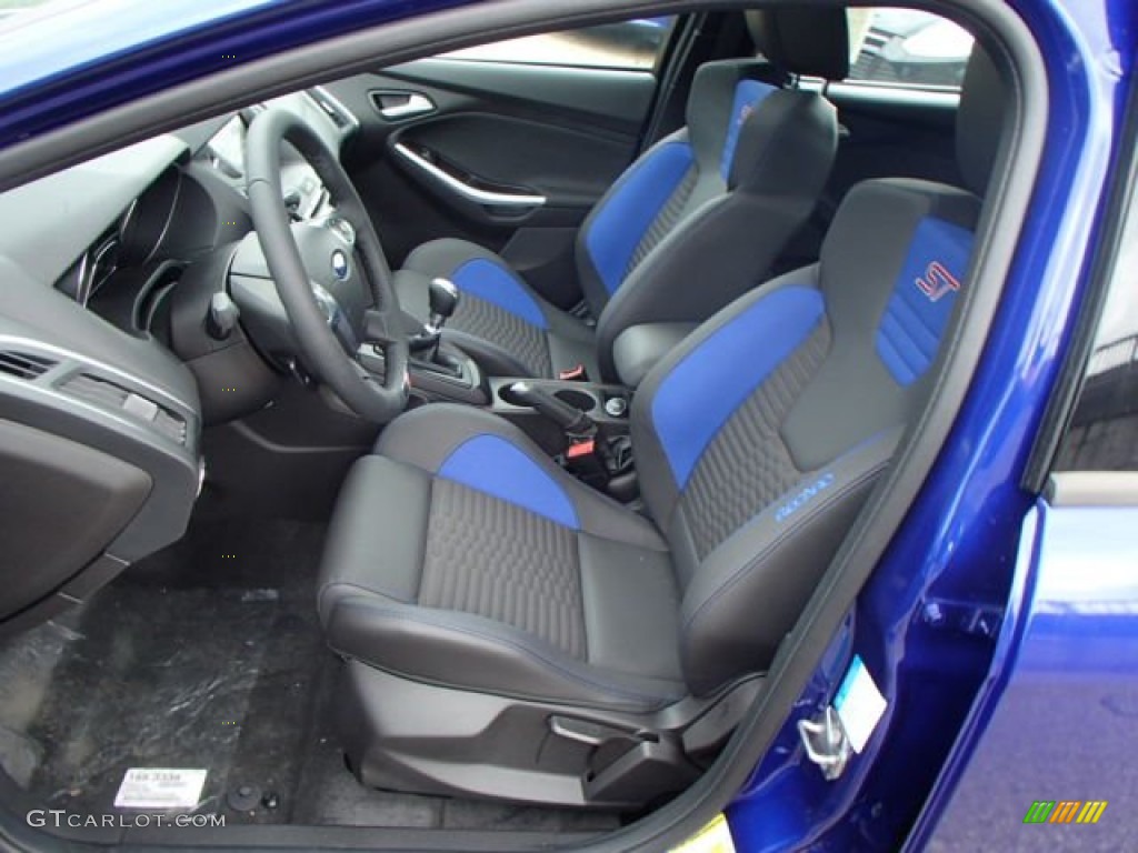 ST Performance Blue Recaro Seats Interior 2013 Ford Focus ST Hatchback Photo #82841128