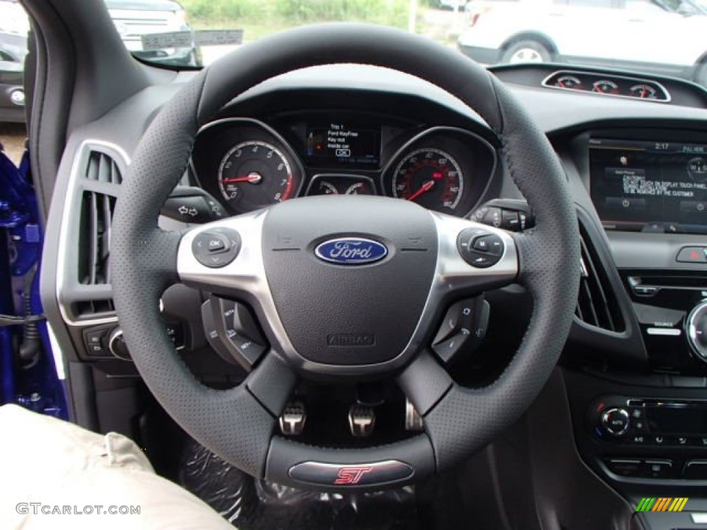 2013 Ford Focus ST Hatchback ST Performance Blue Recaro Seats Steering Wheel Photo #82841247