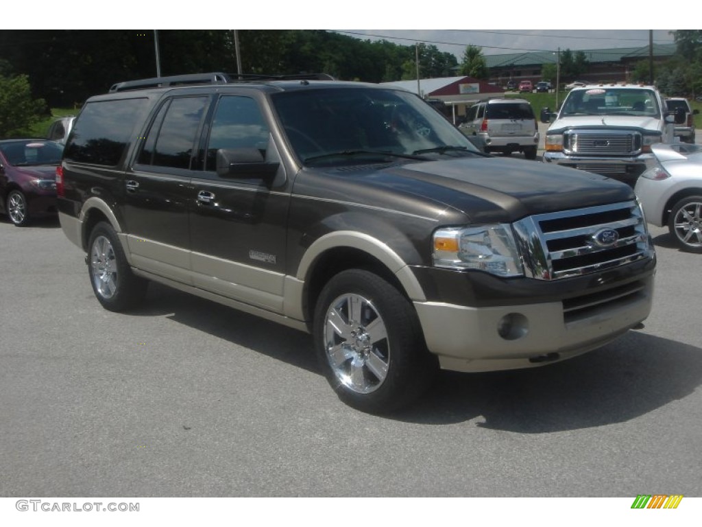 2008 Expedition EL Eddie Bauer 4x4 - Stone Green Metallic / Charcoal Black/Camel photo #1