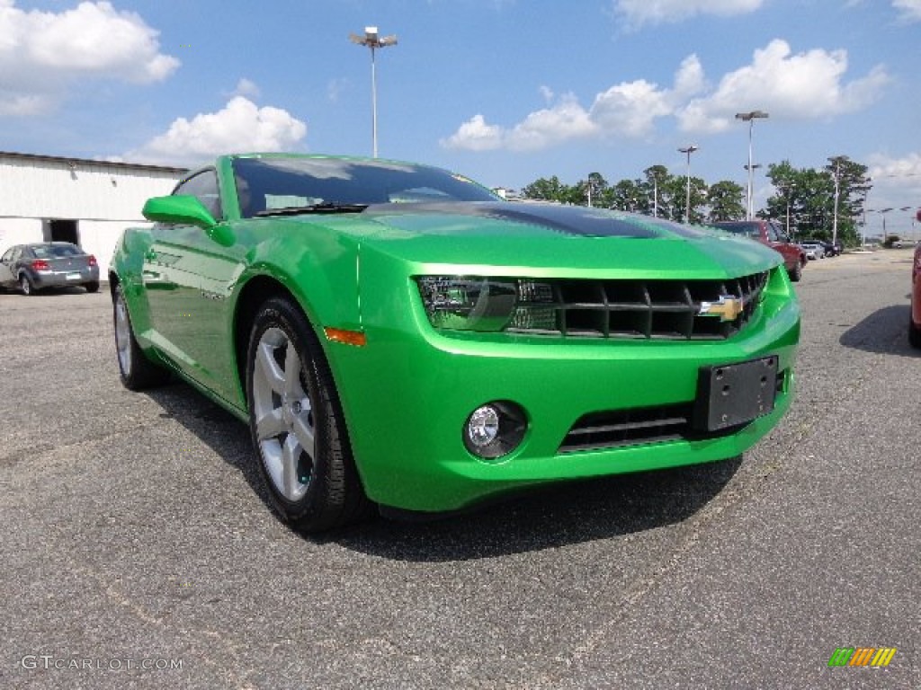 2010 Camaro LT Coupe Synergy Special Edition - Synergy Green Metallic / Black/Green photo #7