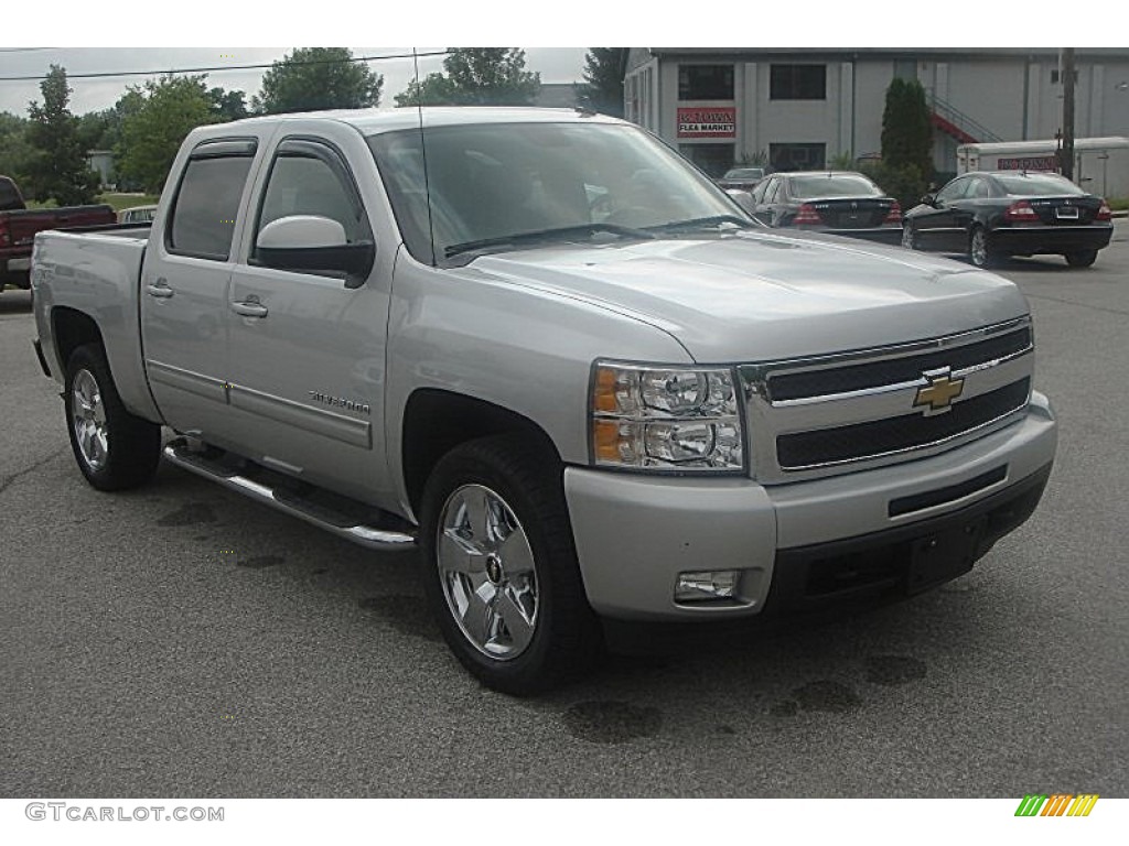 2011 Silverado 1500 LTZ Crew Cab 4x4 - Sheer Silver Metallic / Ebony photo #34