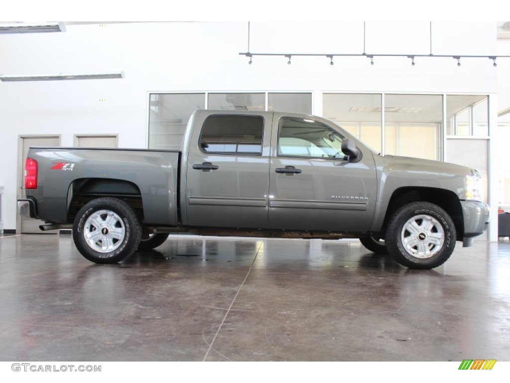 Taupe Gray Metallic 2011 Chevrolet Silverado 1500 LT Crew Cab 4x4 Exterior Photo #82843771