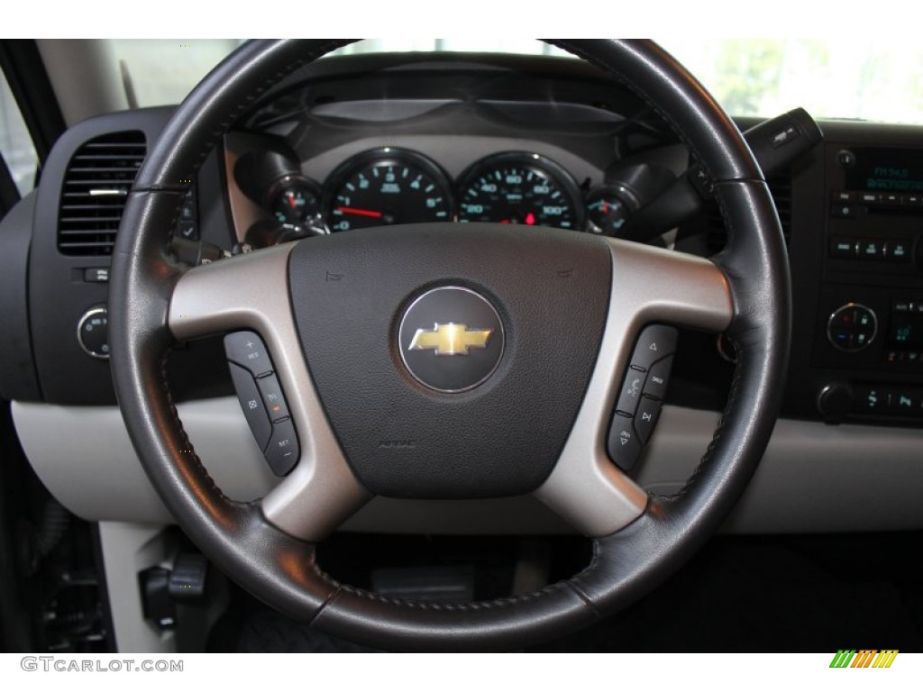 2011 Chevrolet Silverado 1500 LT Crew Cab 4x4 Light Titanium/Ebony Steering Wheel Photo #82843817