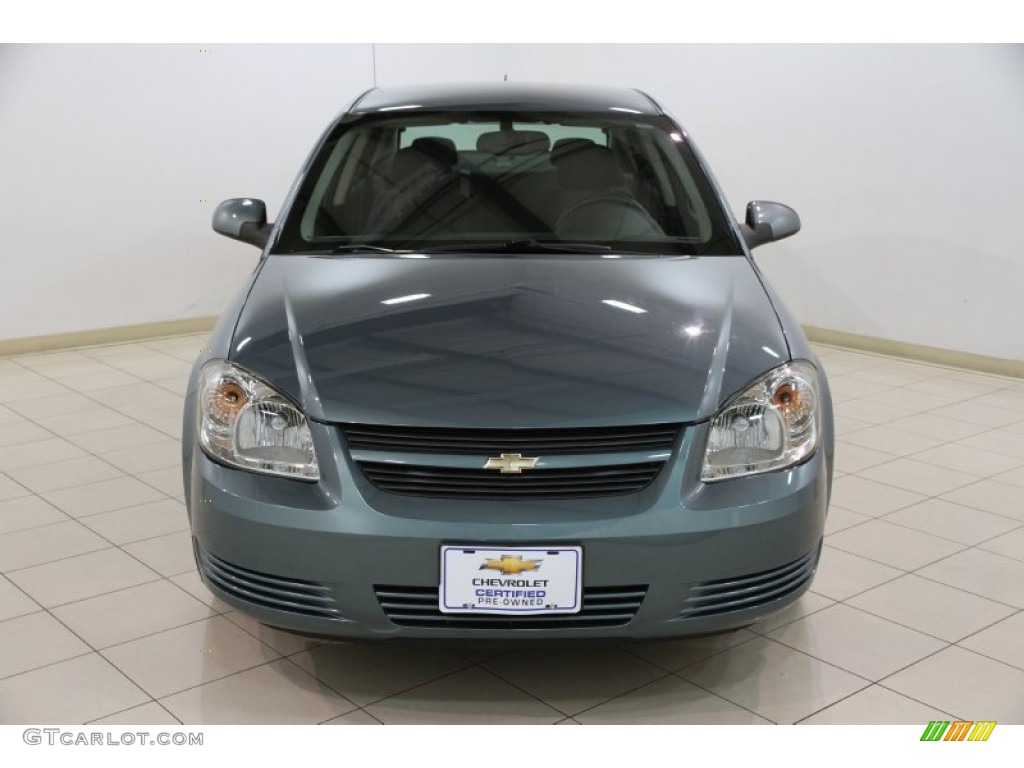 2010 Cobalt LT Sedan - Silver Moss Metallic / Ebony photo #2