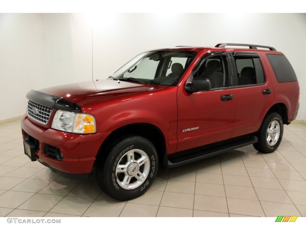 2004 Explorer XLT 4x4 - Redfire Metallic / Graphite photo #3