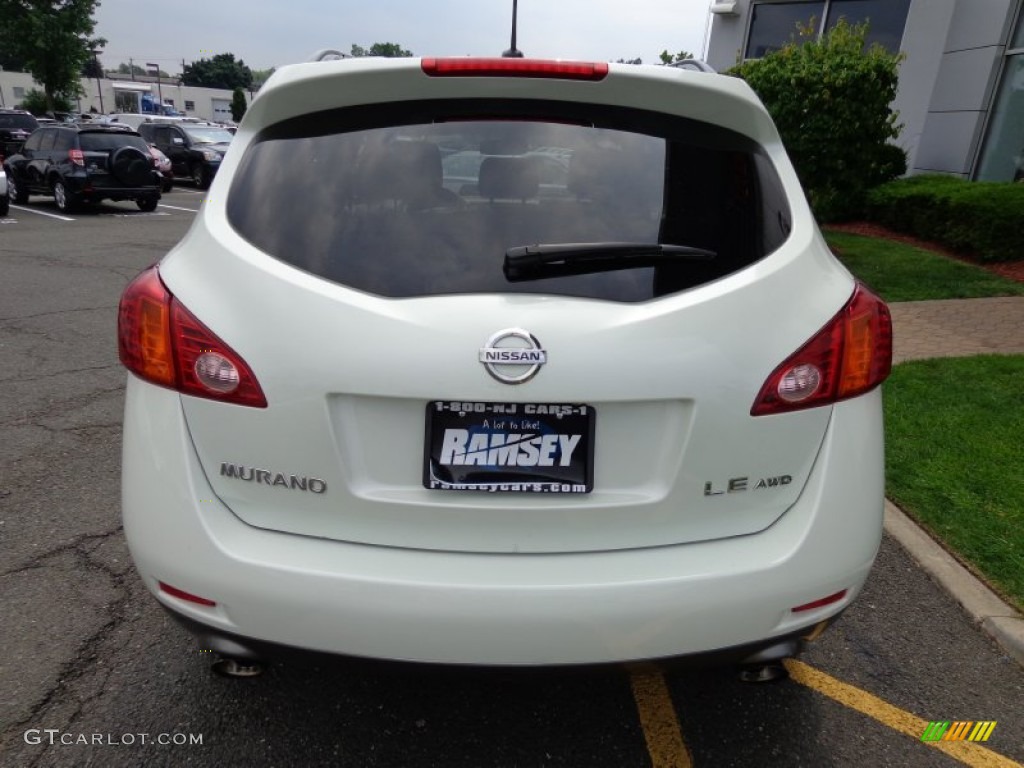 2009 Murano LE AWD - Glacier Pearl / Beige photo #4