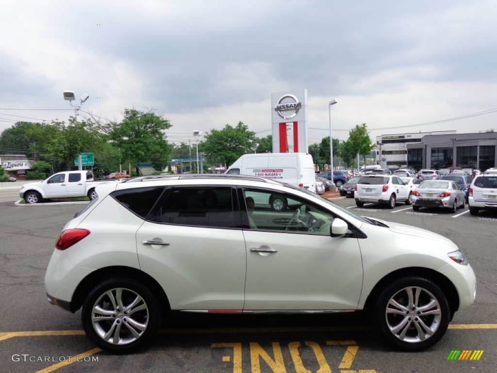 2009 Murano LE AWD - Glacier Pearl / Beige photo #5