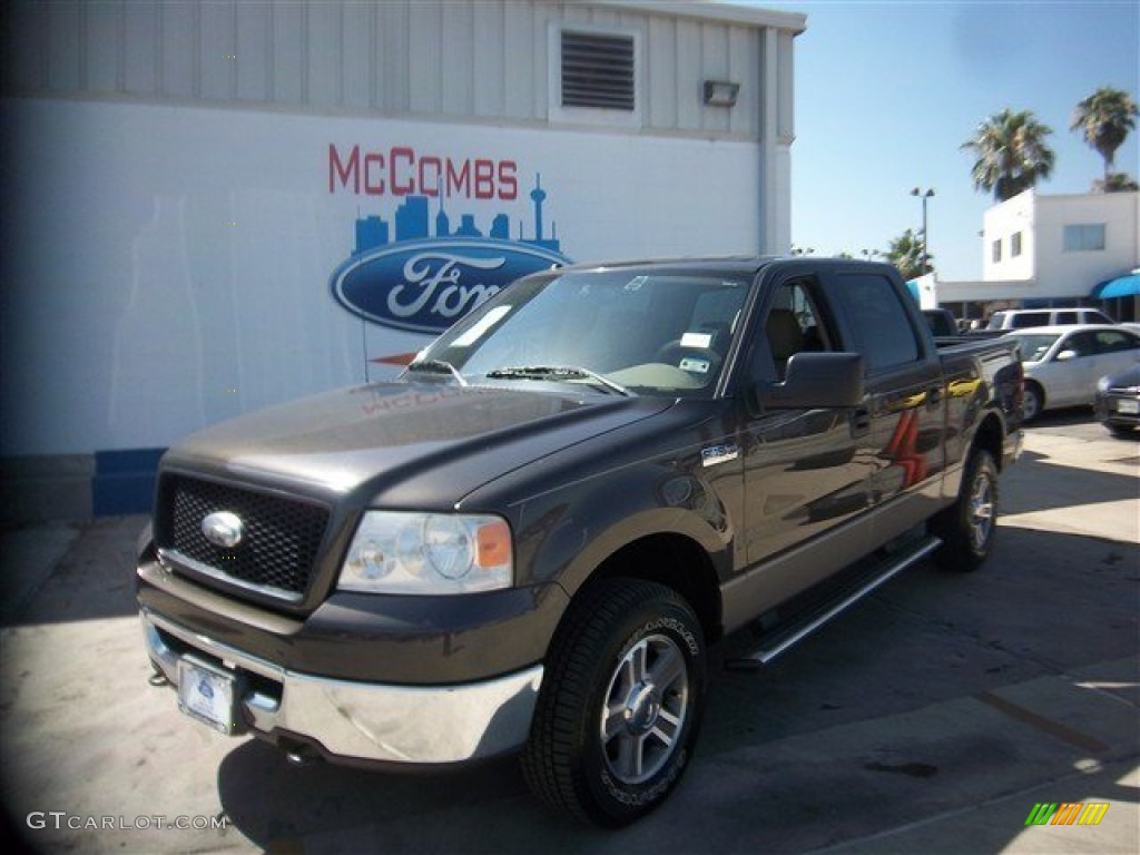 2006 F150 XLT SuperCrew 4x4 - Dark Stone Metallic / Tan photo #1