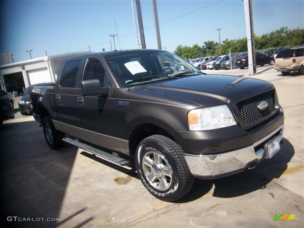 2006 F150 XLT SuperCrew 4x4 - Dark Stone Metallic / Tan photo #3