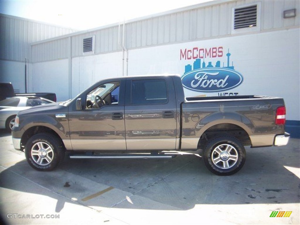 2006 F150 XLT SuperCrew 4x4 - Dark Stone Metallic / Tan photo #10