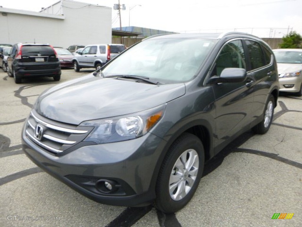 2013 CR-V EX-L AWD - Polished Metal Metallic / Gray photo #7