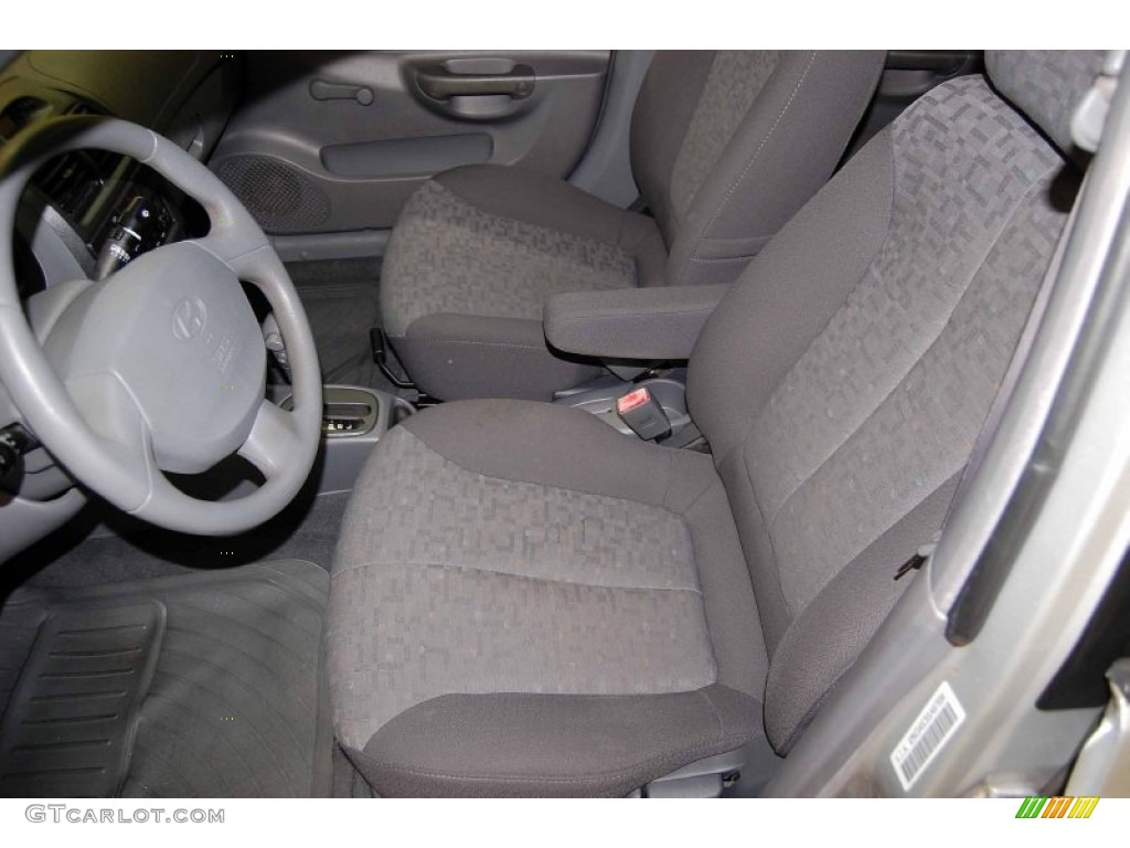 2003 Accent GL Sedan - Silver Mist Metallic / Gray photo #10