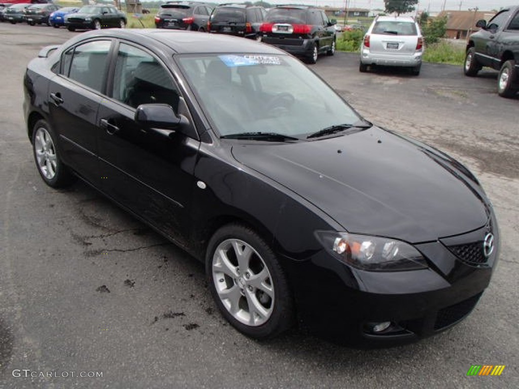 Black Mica 2009 Mazda MAZDA3 i Touring Sedan Exterior Photo #82848617