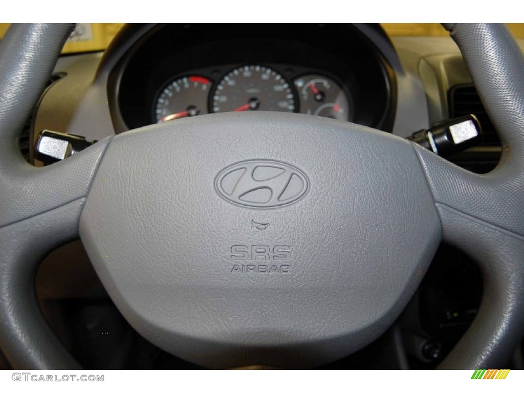 2003 Accent GL Sedan - Silver Mist Metallic / Gray photo #23