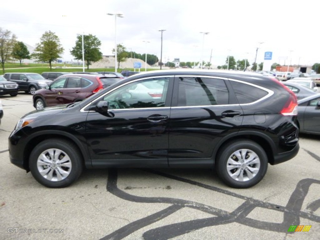 2013 CR-V EX-L AWD - Crystal Black Pearl / Black photo #6