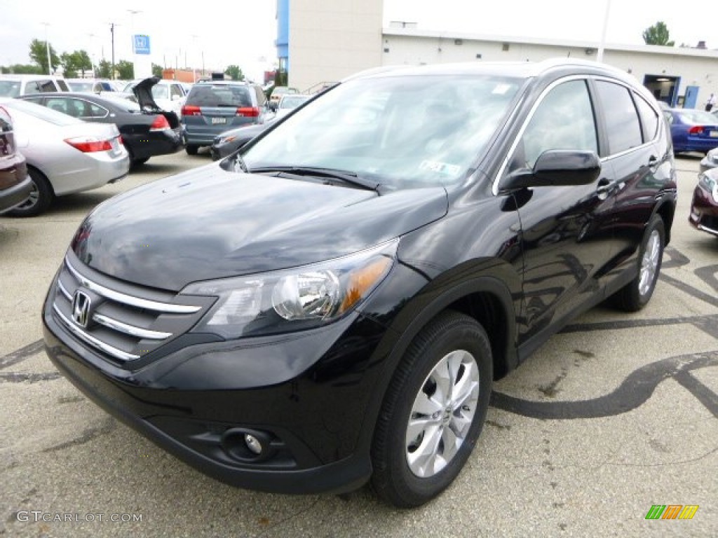 2013 CR-V EX-L AWD - Crystal Black Pearl / Black photo #7