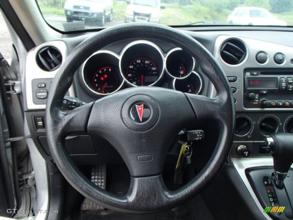 2007 Pontiac Vibe Standard Vibe Model Graphite Steering Wheel Photo #82849349
