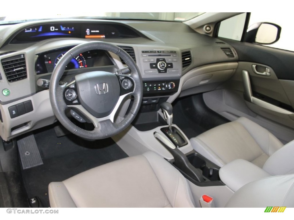 Stone Interior 2012 Honda Civic EX-L Coupe Photo #82849862