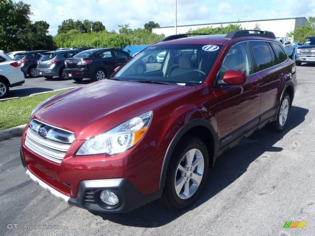 2013 Outback 2.5i Limited - Venetian Red Pearl / Warm Ivory Leather photo #1