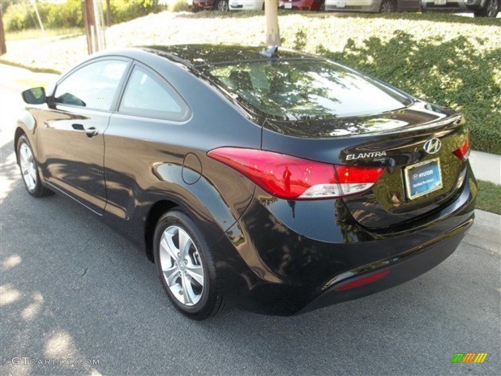 2013 Elantra Coupe GS - Black Noir Pearl / Gray photo #4