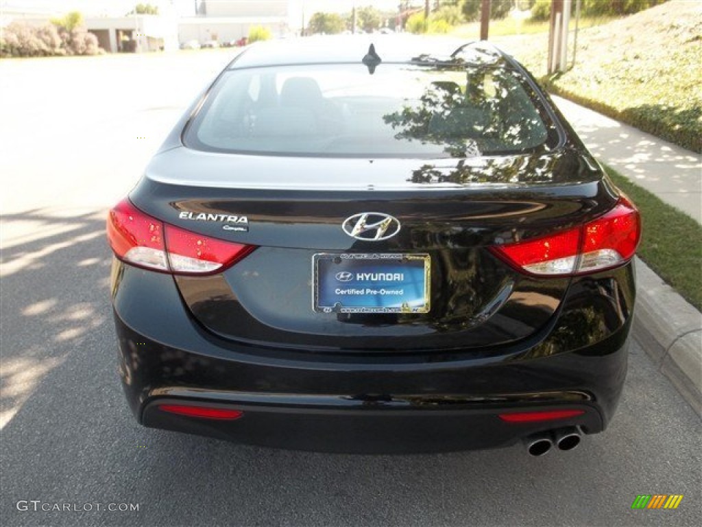 2013 Elantra Coupe GS - Black Noir Pearl / Gray photo #5