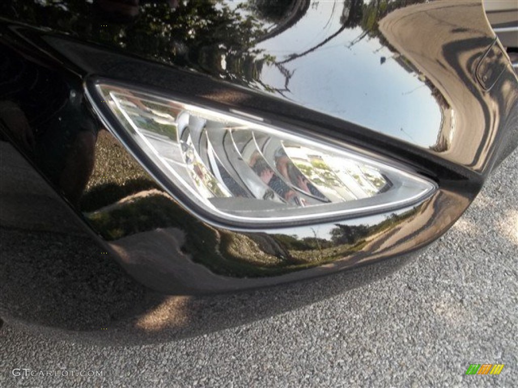 2013 Elantra Coupe GS - Black Noir Pearl / Gray photo #9