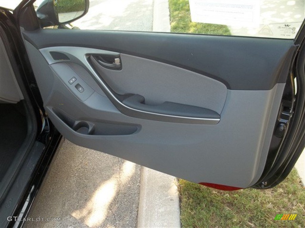 2013 Elantra Coupe GS - Black Noir Pearl / Gray photo #11