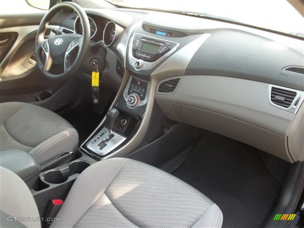 2013 Elantra Coupe GS - Black Noir Pearl / Gray photo #12