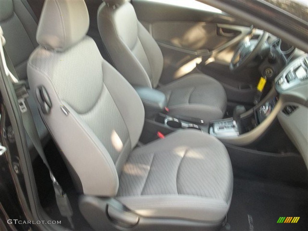 2013 Elantra Coupe GS - Black Noir Pearl / Gray photo #13