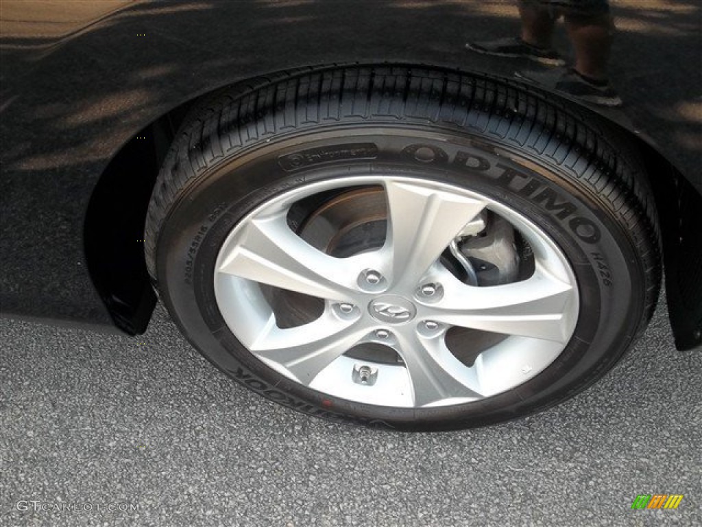 2013 Elantra Coupe GS - Black Noir Pearl / Gray photo #19