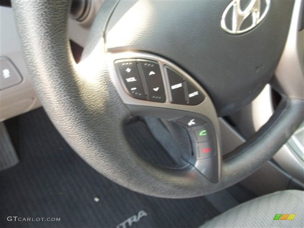 2013 Elantra Coupe GS - Black Noir Pearl / Gray photo #22