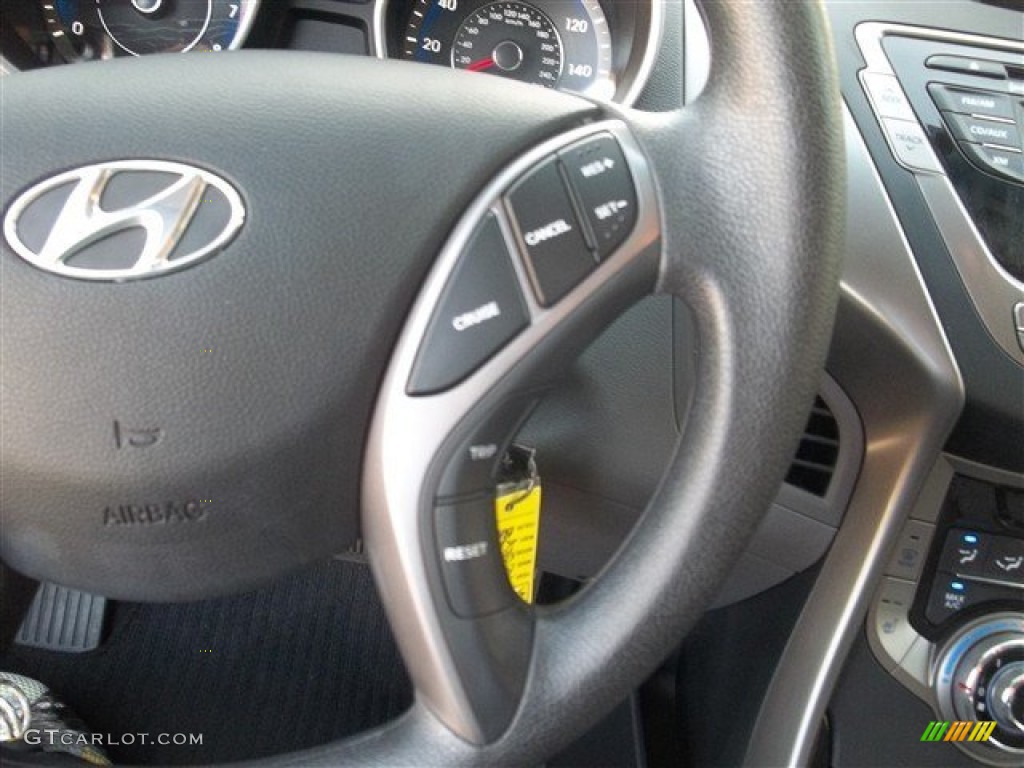 2013 Elantra Coupe GS - Black Noir Pearl / Gray photo #23