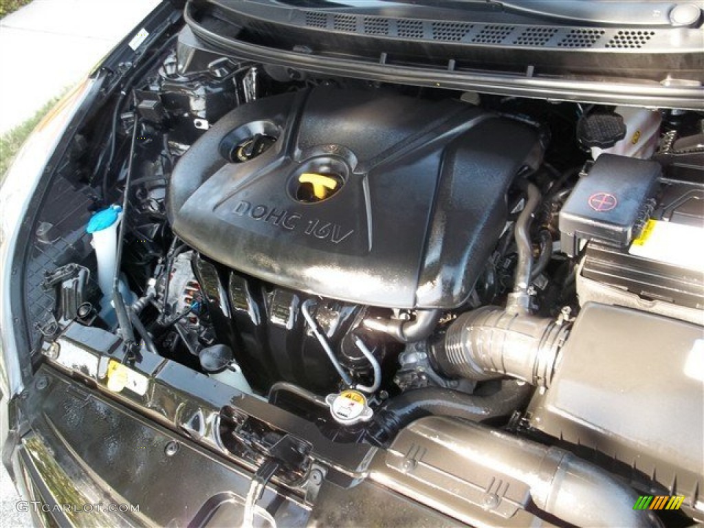 2013 Elantra Coupe GS - Black Noir Pearl / Gray photo #24