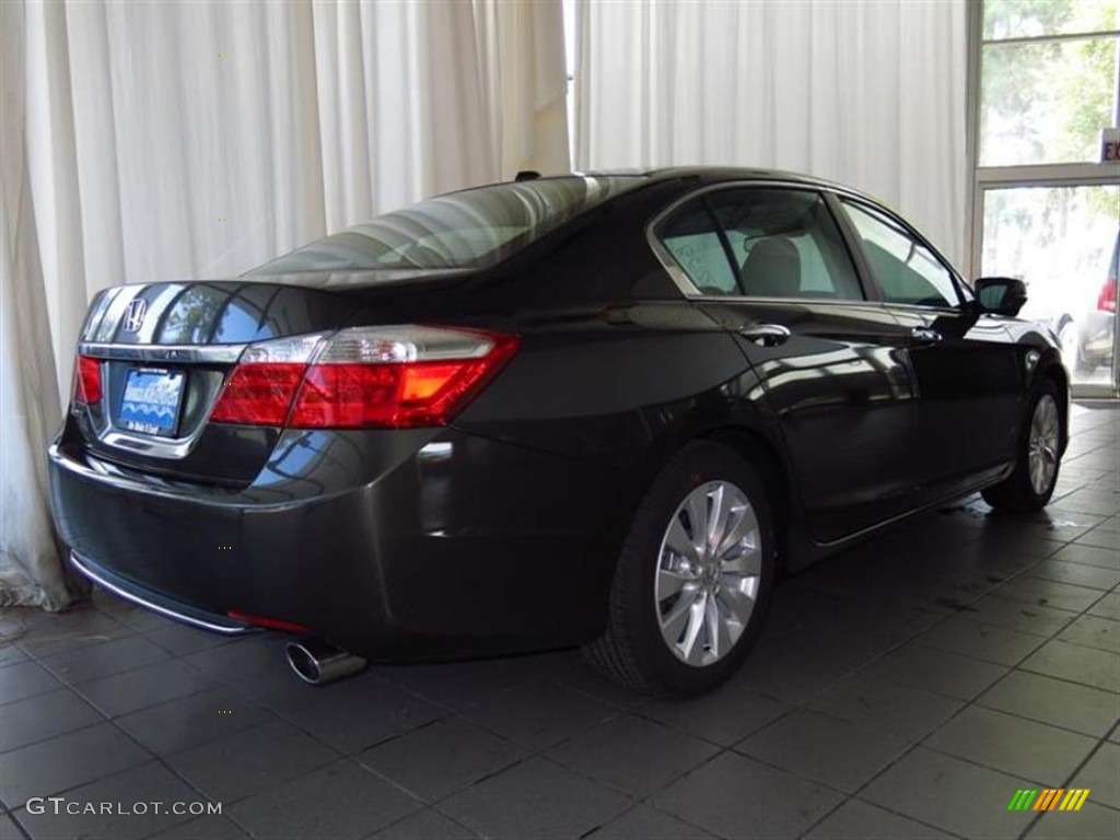 2013 Accord EX-L Sedan - Hematite Metallic / Black photo #3