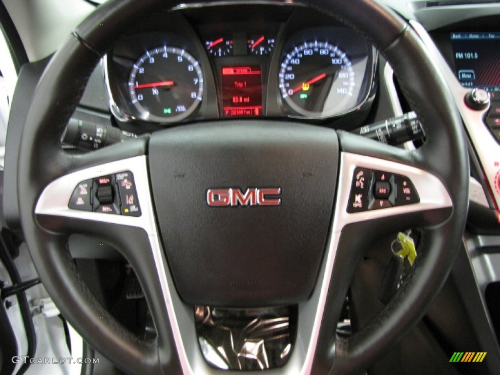 2013 GMC Terrain SLT AWD Jet Black Steering Wheel Photo #82852350