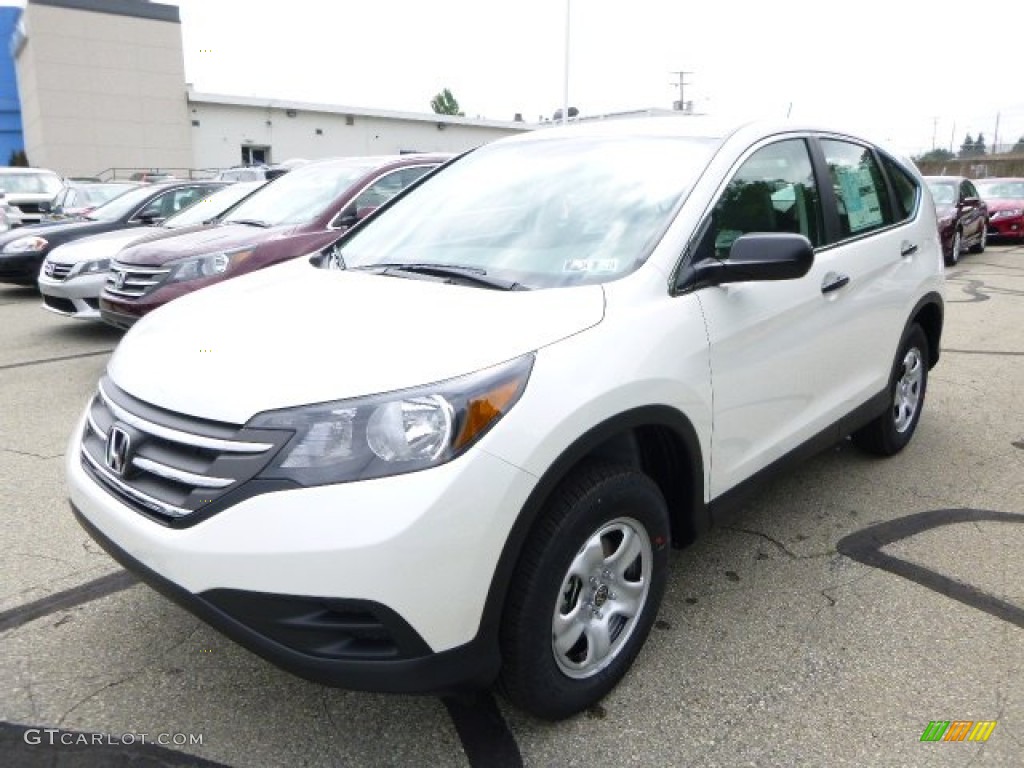 2013 CR-V LX AWD - White Diamond Pearl / Gray photo #7