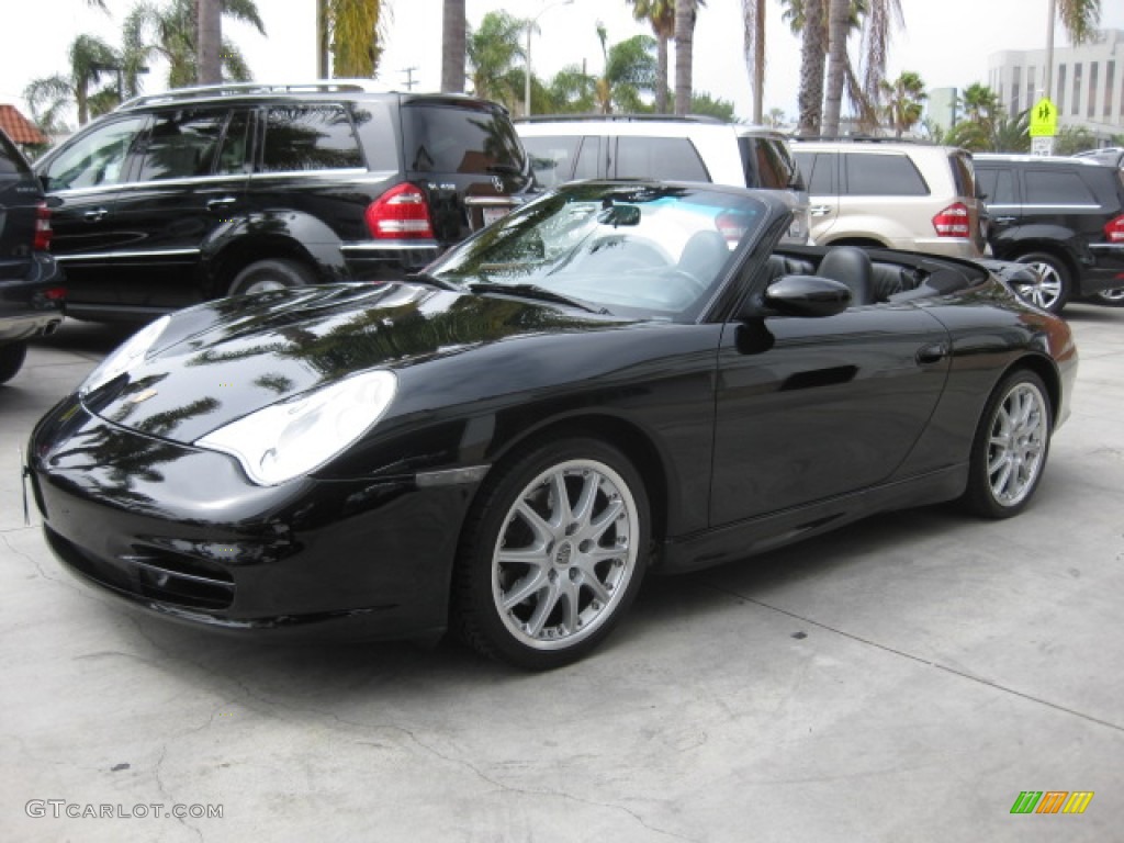 Basalt Black Metallic 2002 Porsche 911 Carrera Cabriolet Exterior Photo #82854966