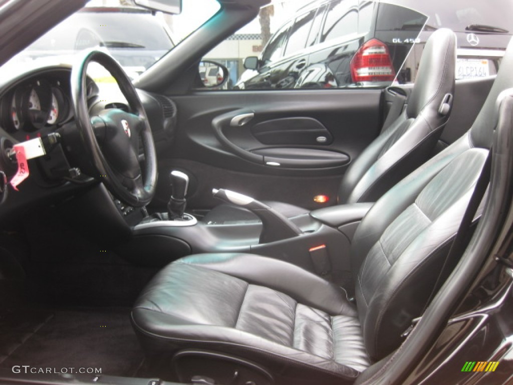 Black Interior 2002 Porsche 911 Carrera Cabriolet Photo #82855245
