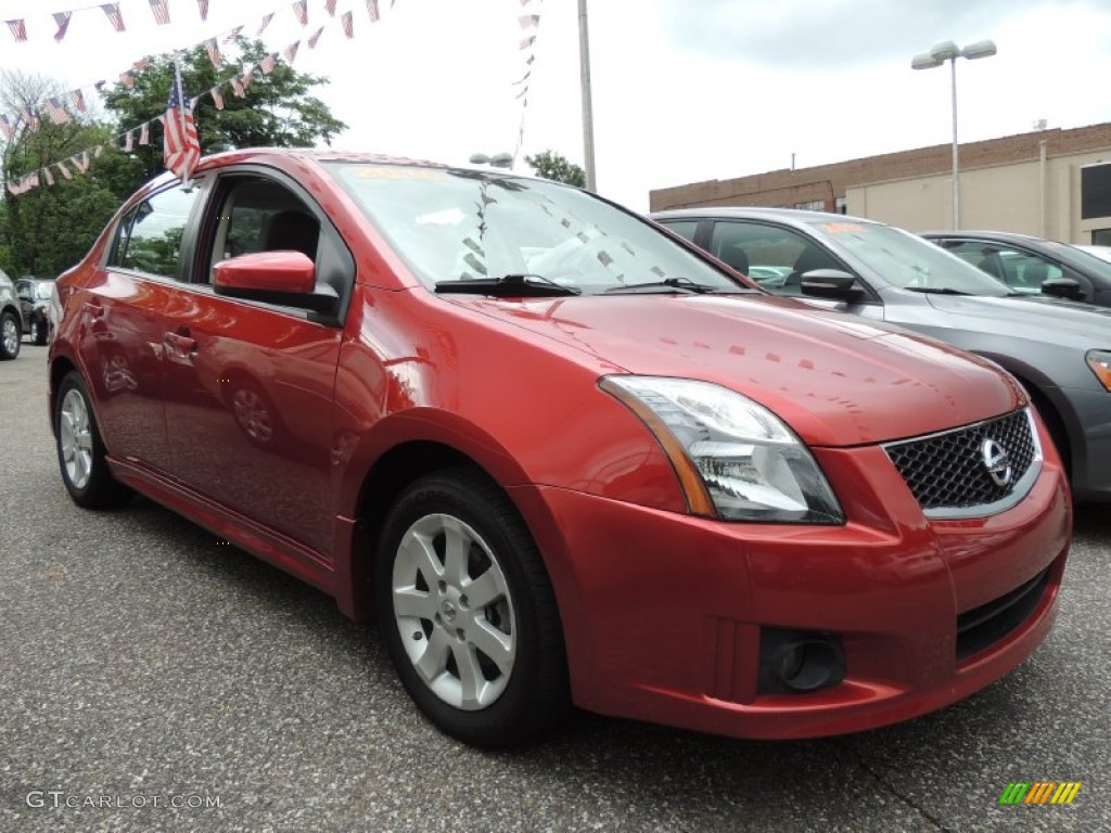 2010 Sentra 2.0 SR - Anodized Orange Metallic / Charcoal photo #4