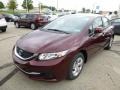 2013 Crimson Red Pearl Honda Civic LX Sedan  photo #7