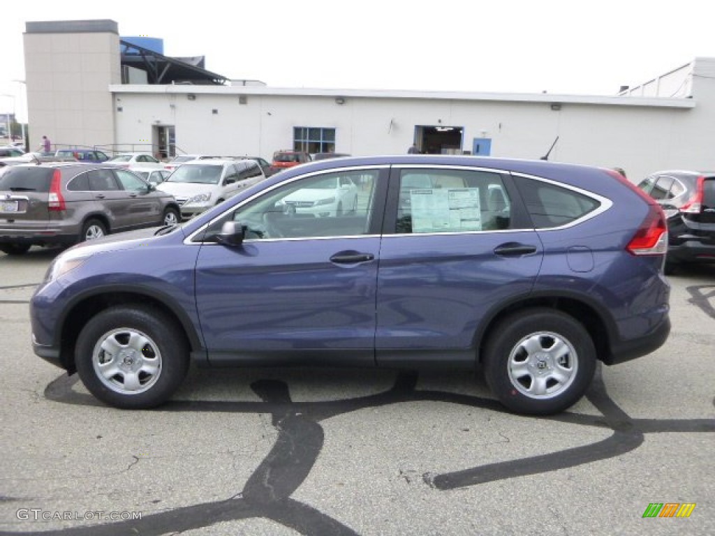 2013 CR-V LX AWD - Twilight Blue Metallic / Gray photo #6